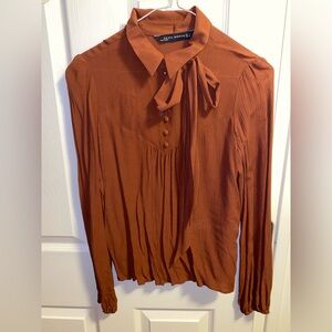 Brown Zara blouse